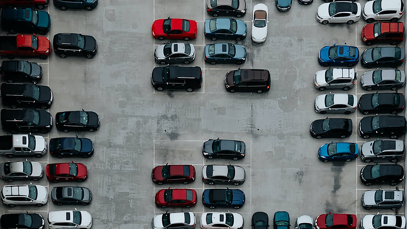 Aerial picture of the Holman parking lot
